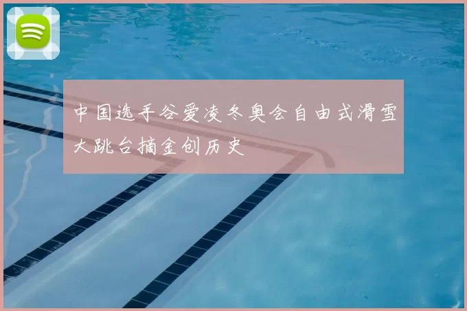 中国选手谷爱凌冬奥会自由式滑雪大跳台摘金创历史